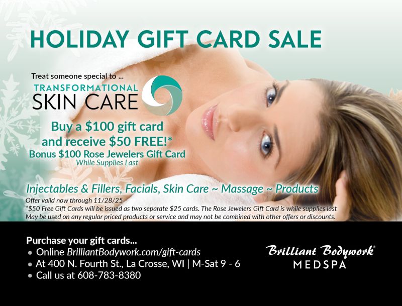 Image showing the Brilliant Bodywork Gift Card Sale Event for November 2025.